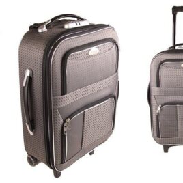 Cestovní kufr látkový šedý varianta 10