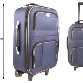 Látkový kufr modrý varianta 11