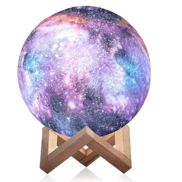 LED lampička v designu Měsíce – barevná