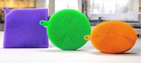 Zaparkorun Silikonové houbičky na nádobí – sada 3 ks