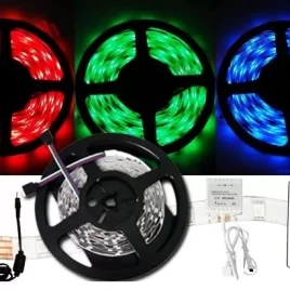 Zaparkorun Barevný RGB LED pásek 5050 – 5 metrů – kompletní set