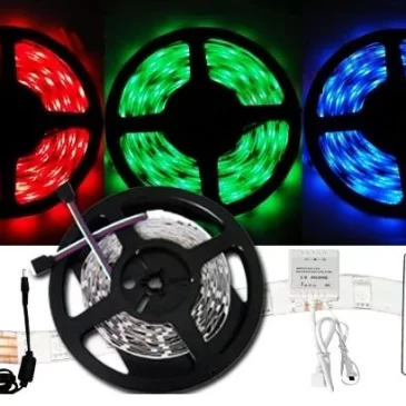 Zaparkorun Barevný RGB LED pásek 5050 – 5 metrů – kompletní set