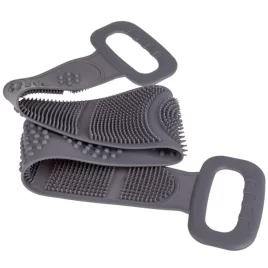 Zaparkorun Silikonový kartáč na mytí zad – šedý