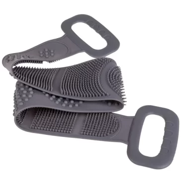 Zaparkorun Silikonový kartáč na mytí zad – šedý