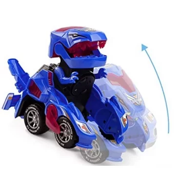 Zaparkorun Transformující se dinosauří auto s LED DYNOCAR – Modré