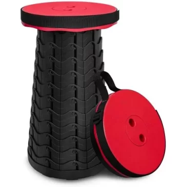 Zaparkorun Přenosný outdoorový taburet – červený