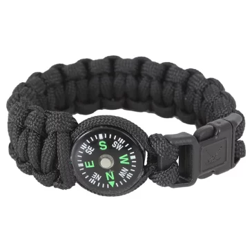 Zaparkorun Náramek přežití s kompasem 4 v 1 – černý