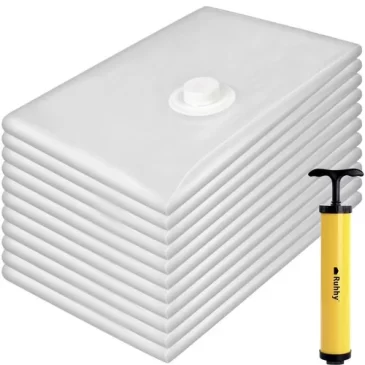 Zaparkorun Set vakuových sáčků 50×70 cm – 10 ks + odsávačka na vzduch