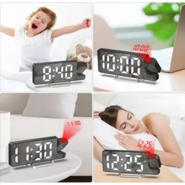 Projekční digitální budík DZ-673 s velkým 7,9" LED displejem