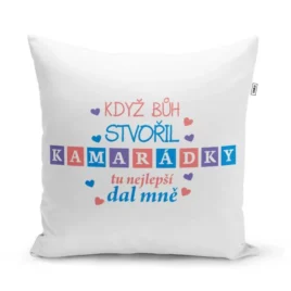 Sablio Polštář Když Bůh stvořil kamarádky: 40×40 cm