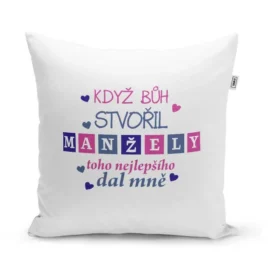 Sablio Polštář Když Bůh stvořil manžely: 40×40 cm