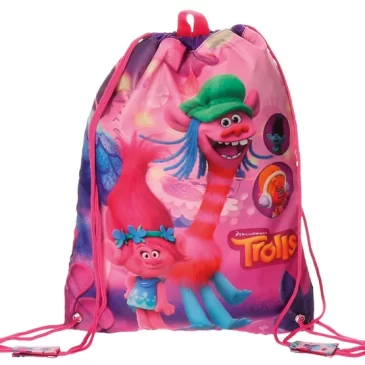 JOUMMABAGS Taška na tělocvik a přezůvky Trollové Friends 40 cm