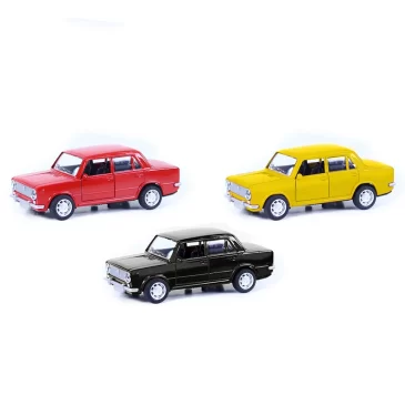 RAPPA Kovové autíčko LADA – červená/žlutá/černá