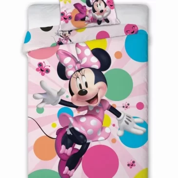 FARO Bavlněné povlečení – Minnie motýlci – 140 x 200 cm – Faro