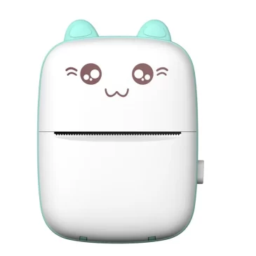 Přenosná tiskárna Mini Print pro chytré telefony ve tvaru Kočičky – modrá