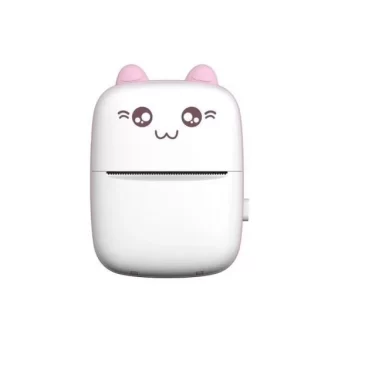 Přenosná tiskárna Mini Print pro chytré telefony ve tvaru Kočičky – růžová