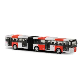 RAPPA Kovový kloubový autobus DPP – PID Praha červený, 18 cm