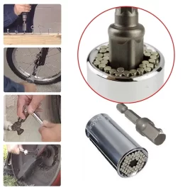 Zaparkorun Univerzální ořech na utahování šroubů – sada s nástavcem na vrtačku