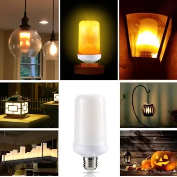 Zaparkorun LED žárovka HYO-2, 5W – imitace plamene – orange