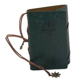 VERK Cestovatelský deník v kožených deskách – zelený