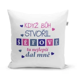 Sablio Polštář Když Bůh stvořil šéfové: 40×40 cm