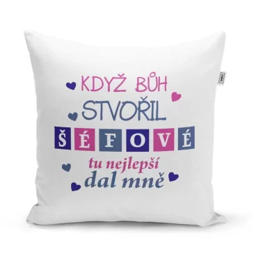 Sablio Polštář Když Bůh stvořil šéfové: 40×40 cm