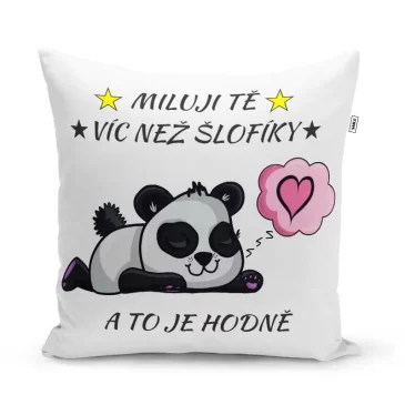 Sablio Polštář Miluji tě víc než šlofíky: 40×40 cm