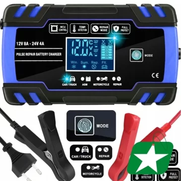 Profesionální autonabíječka s funkcí opravy – 8A 12V / 24V
