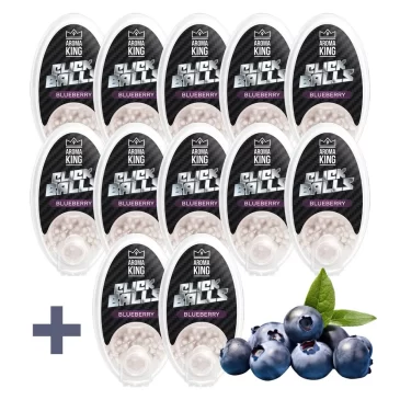 Borůvkový set praskacích kuliček Aroma King – 10+2 balení ZDARMA – 1200 ks