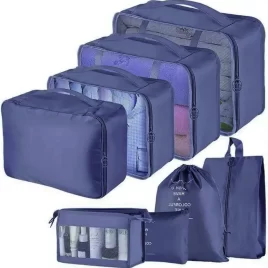 Cestovní organizéry – 8 ks – modrý