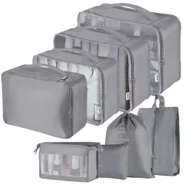 Cestovní organizéry – 8 ks – šedý