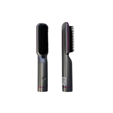 VERK Elektrický bezdrátový hřeben na rovnání vlasů 2v1 – šedý