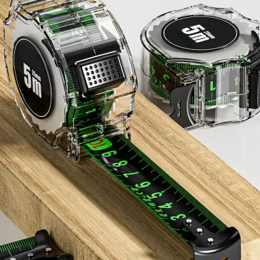 Fluorescenční ocelový metr – 5 m