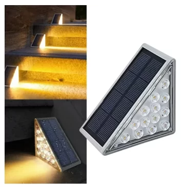 Sada solárního schodišťové osvětlení – LED bílé světlo – 6ks