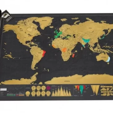 Zaparkorun Stírací mapa světa – Deluxe Edition