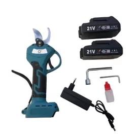 Aku zahradní nůžky Grita HT-6600-1 + 2x baterie 21 V + 2 utahovací klíče + praktický kufr