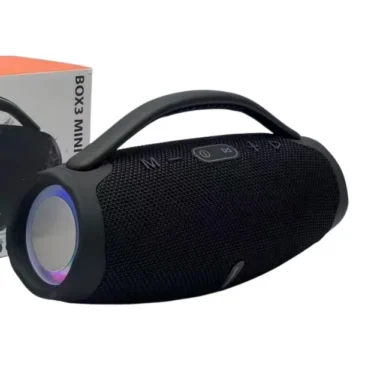 Přenosný Bluetooth reproduktor BOX3 MINI LED – černý