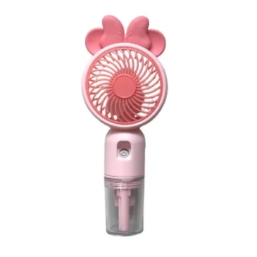 Mini ventilátor s funkcí jemné vodní mlhy SM870C – růžová