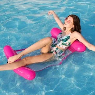 Zaparkorun Nafukovací lehátko do vody – růžové