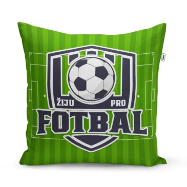 Sablio Polštář Žiju pro fotbal: 40×40 cm