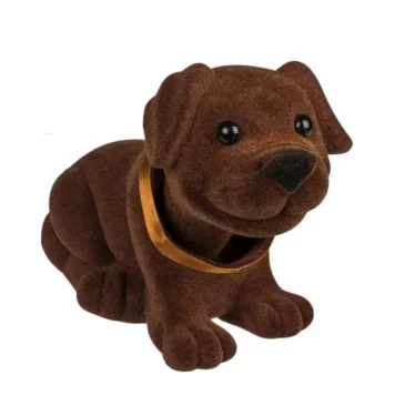 OUT OF THE BLUE KG Pejsek s kývající hlavou – tmavě hnědý