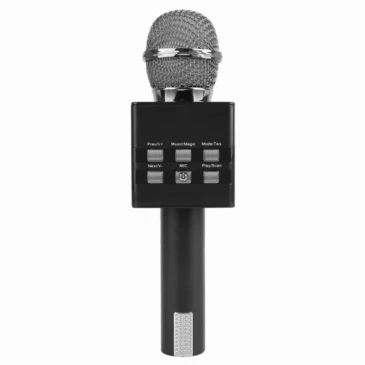 Bezdrátový Bluetooth karaoke mikrofon MC871 3v1 – stříbrný