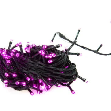 Vánoční světýlka – 100 LED – 10 m – růžová