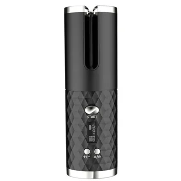 Automatická rotační kulma na vlasy s LCD displejem – VERK 15925 – černá