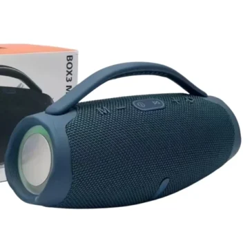 Přenosný Bluetooth reproduktor BOX3 MINI LED – modrý