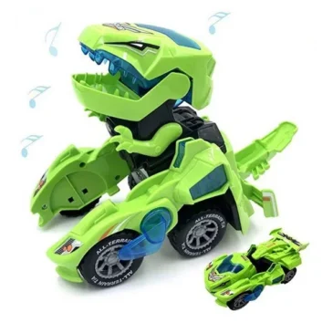 Zaparkorun Transformující se dinosauří auto s LED DYNOCAR – Zelené