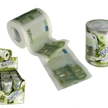 Tentu Global Toaletní papír se 100 € bankovkou