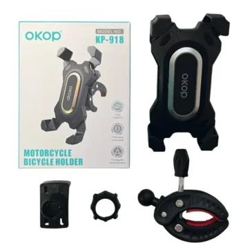 Univerzální držák na telefon na kolo nebo motorku – OKOP KP-919 – červená