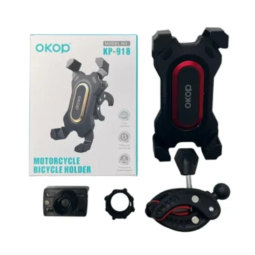 Univerzální držák na telefon na kolo nebo motorku – OKOP KP-919 – zlatá