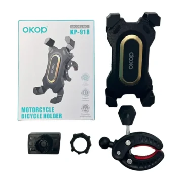 Univerzální držák na telefon na kolo nebo motorku – OKOP KP-919 – stříbrná